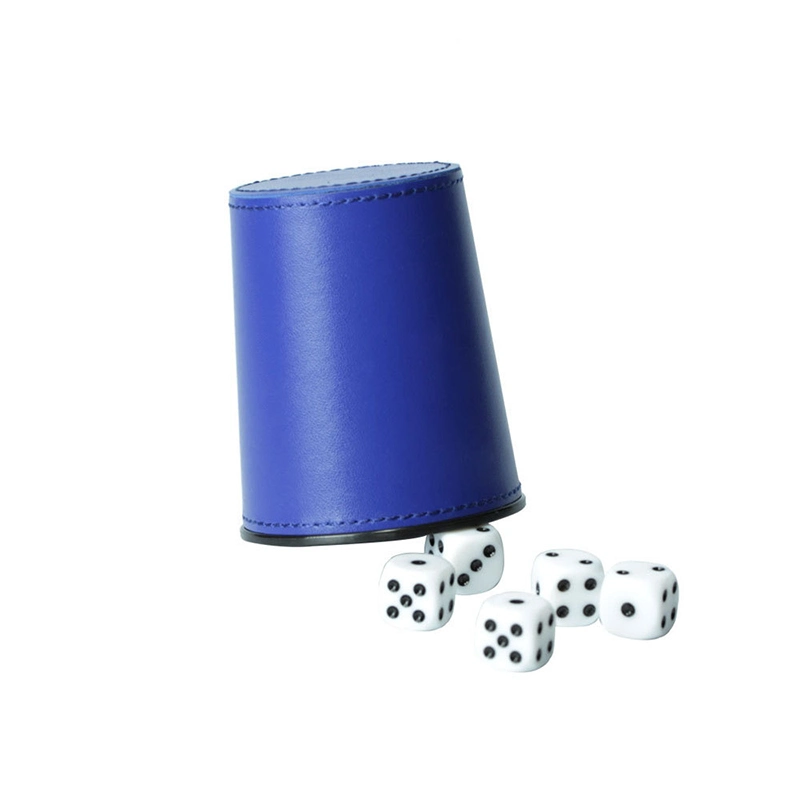 Manufacturer Price OEM Custom Black PU Leather Red Velvet Dice Cup