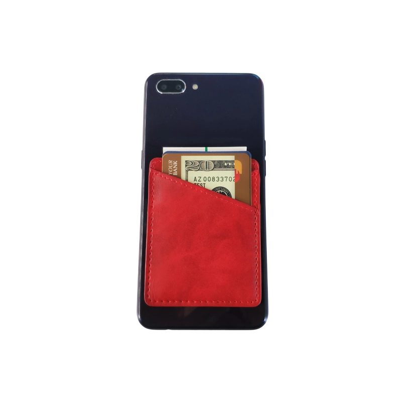 Sublimation PU Leather Phone Card Holder Sticks Printing Cell Phone Credit Card Holder