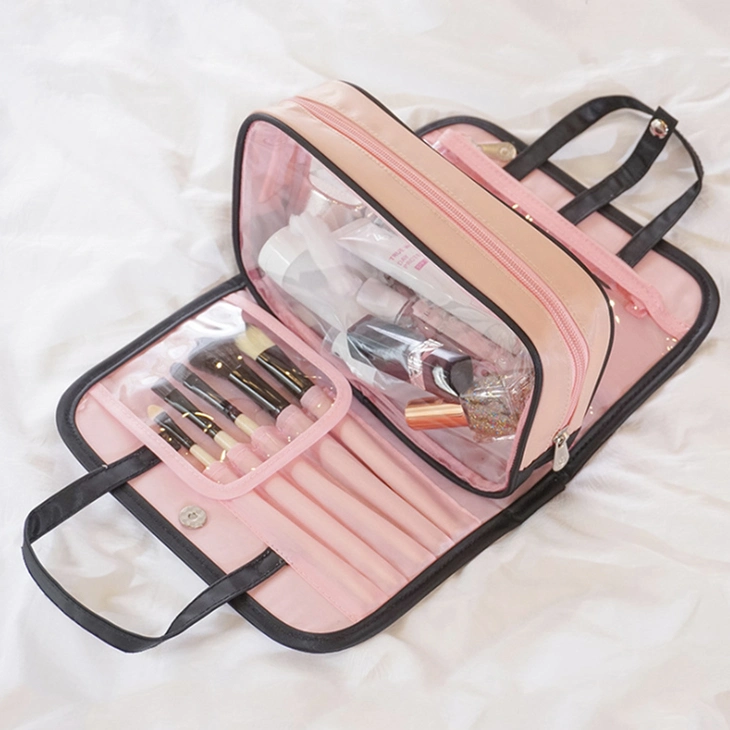 New Arrivals Portable Small Detachable Private Label Makeup Organizer Travel Cosmetic Bag