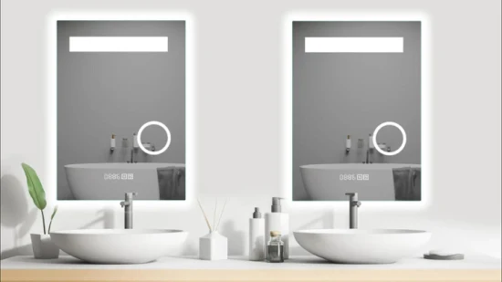 卸売バスルーム家具、壁掛けバスルーム化粧鏡、LEDスマートミラー、化粧鏡